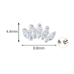 Flat-Bottomed Internal Thread Stud Earring - Image 4