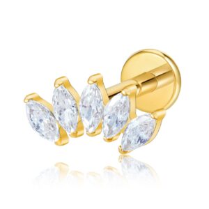 Flat-Bottomed Internal Thread Stud Earring - Image 3