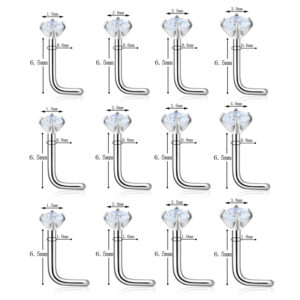 L-shaped nose stud specifications