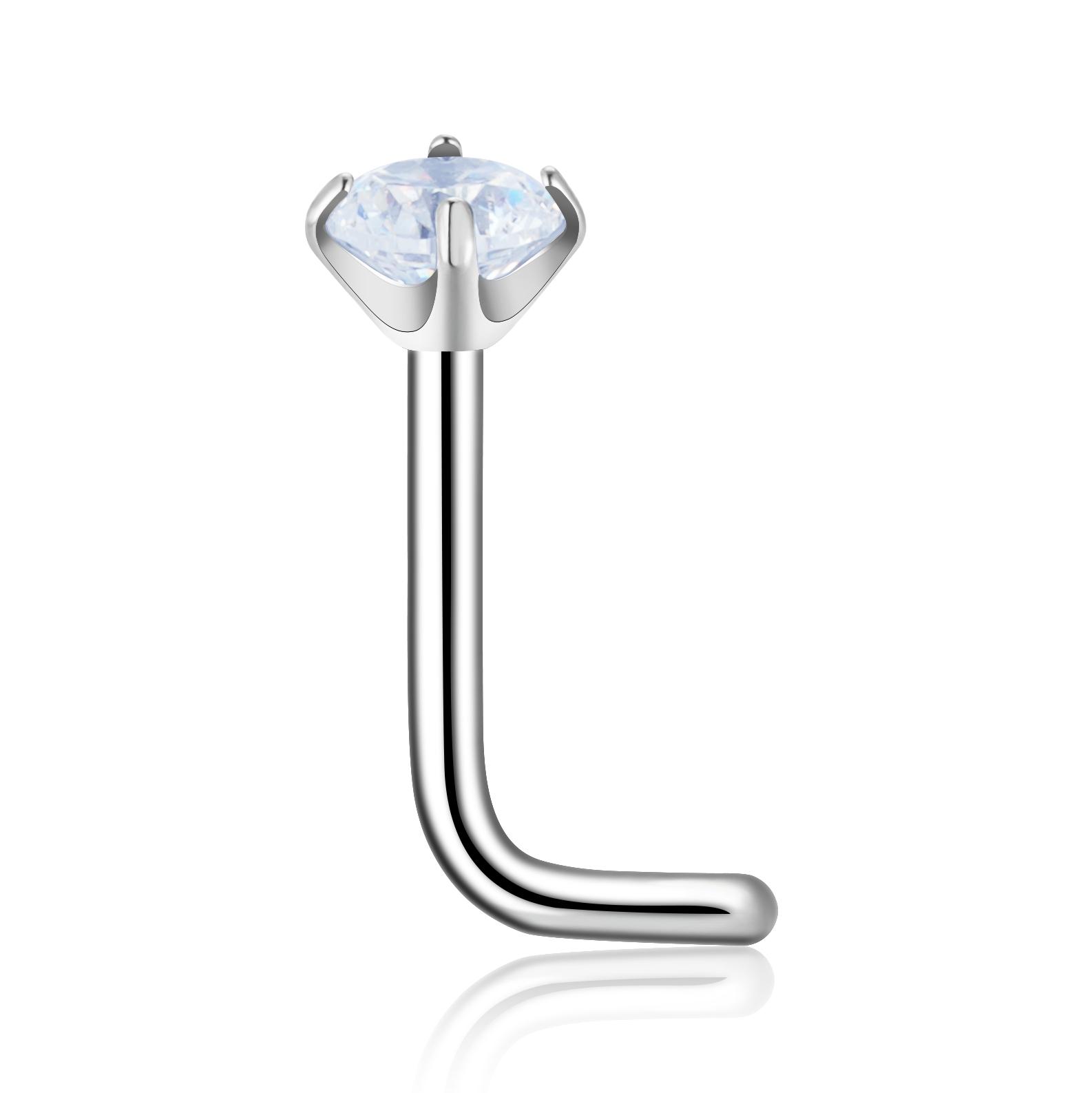 NK101743 L-Shape Nose Stud