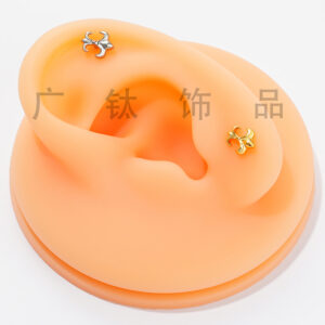 Titanium Fleur-de-Lis Flat Back Labret Stud - Image 7