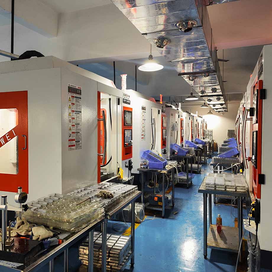 Automatic CNC lathe machining titanium parts at GTCC body piercing jewelry factory.